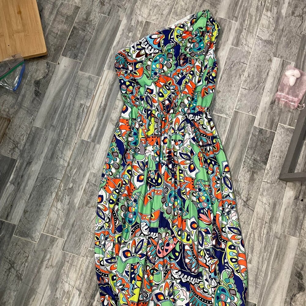 Venus Floor Length One Shoulder Dress